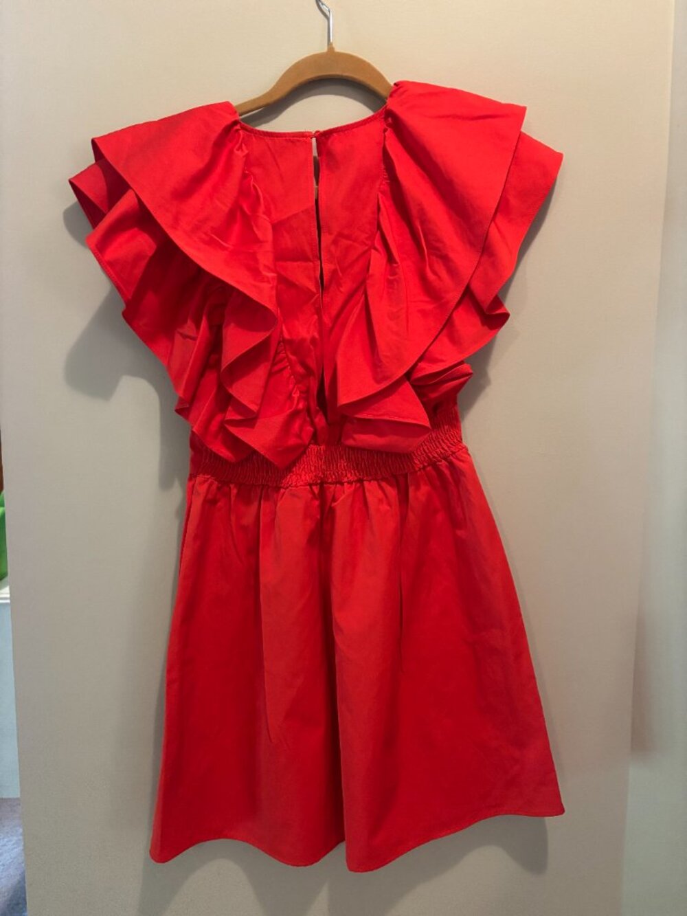 Zara Red Ruffle Mini Dress - Picture 2 of 4